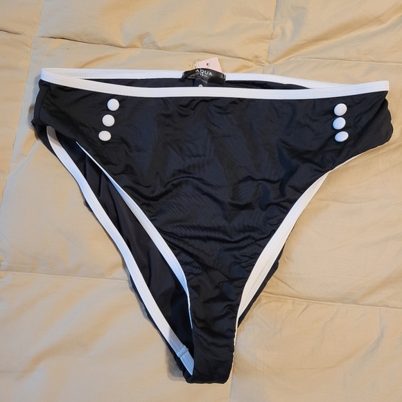 AQUA women's black bathingsuit bottom size: XL - Picture 4 of 15